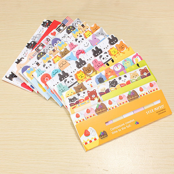 Animal girl sticker index label