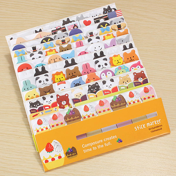 Animal girl sticker index label