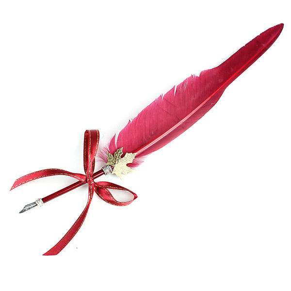 Pink goose feather calligraphy pen