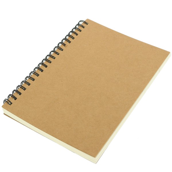 Kraft spiral sketch book