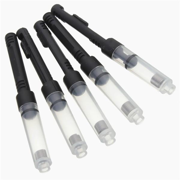 Plastic fountain pen with transparent tube