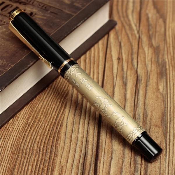 Eight horses fountain metal fountain pen