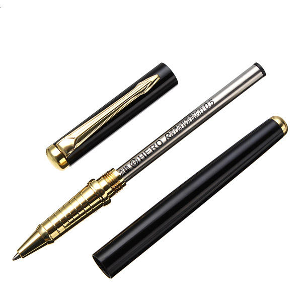 Black steel ball pen