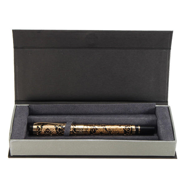 Golden dragon relief pen