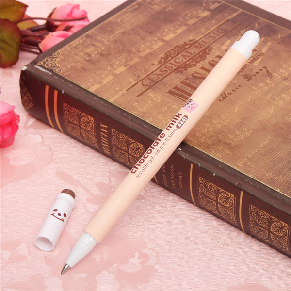 Cartoon smile can be rubbed rubber ball pen