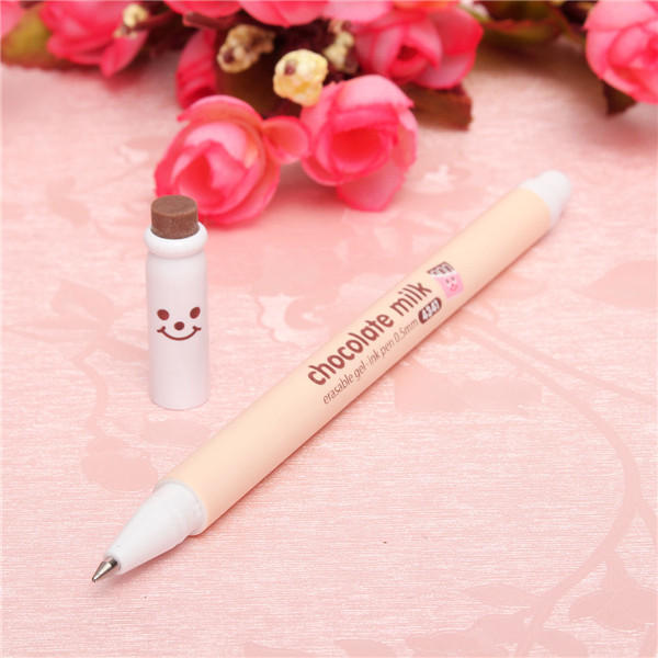 Cartoon smile can be rubbed rubber ball pen