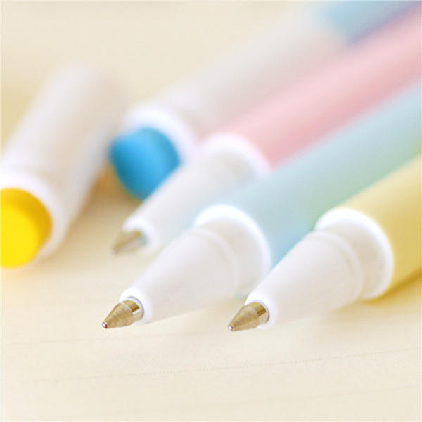 Cartoon smile can be rubbed rubber ball pen