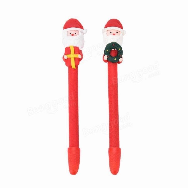 Santa Claus cartoon soft clay ballpoint pen