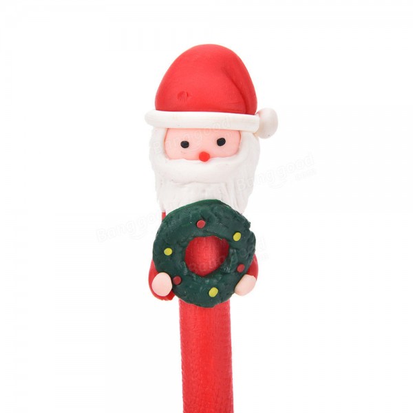 Santa Claus cartoon soft clay ballpoint pen