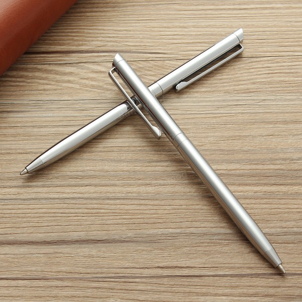 Stainless steel ballpoint pen