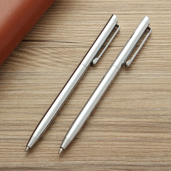 Stainless steel ballpoint pen