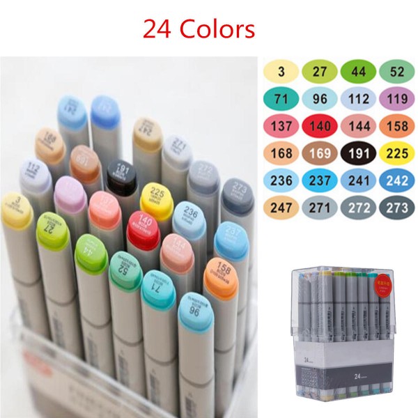 24-color double-head oil marker