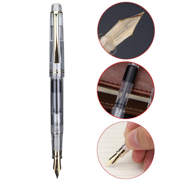 Transparent ink - absorbing writing brush