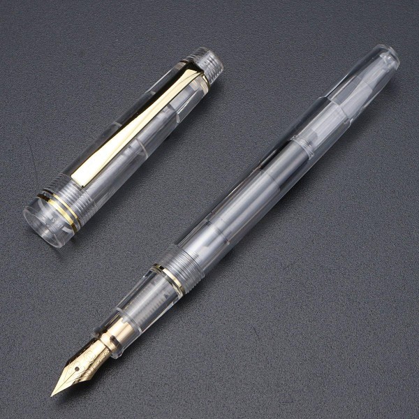 Transparent ink - absorbing writing brush