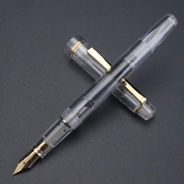 Transparent ink - absorbing writing brush