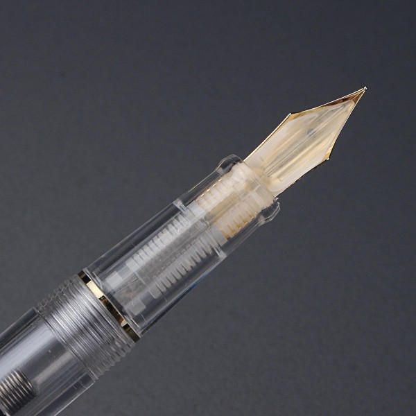 Transparent ink - absorbing writing brush