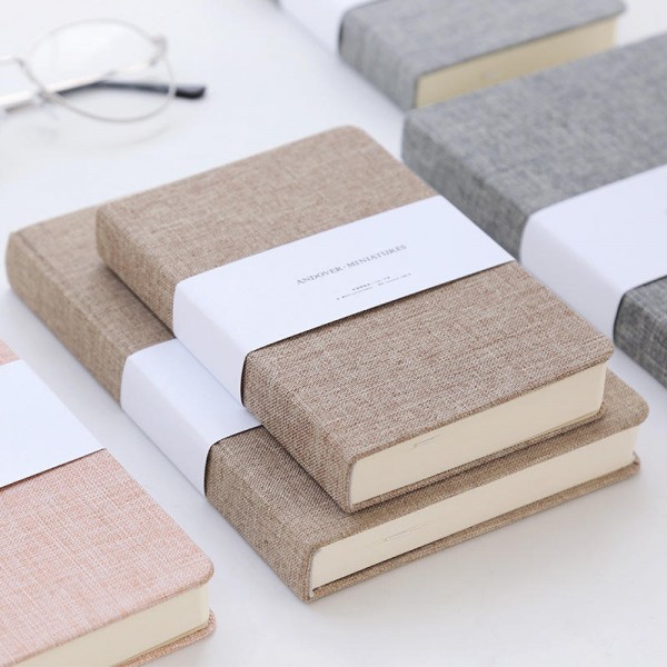 Linen cover notebook